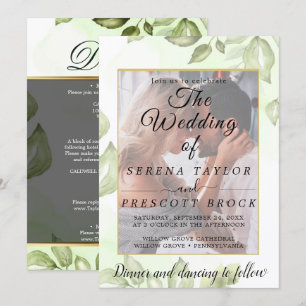 Elegant Vellum Overlay Wedding Invitation