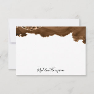 Elegant Velvet Rust Gold Marble Agate Geode 2 Card
