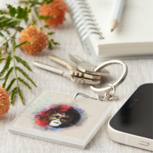 Elegant Venetian Carnival Mask Keychain – Timeless