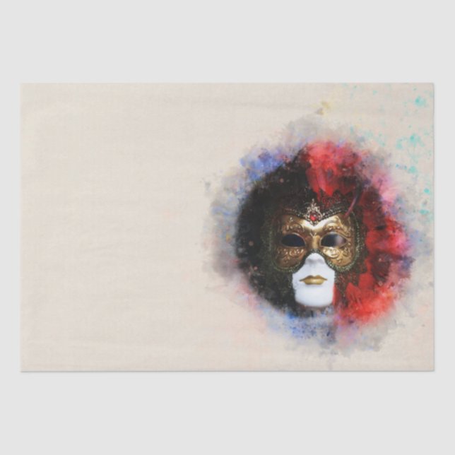 elegant venetian mask. Italy Tissue Paper (Front)