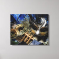 Elegant Venetian Masquerade Mask Canvas Wall Art