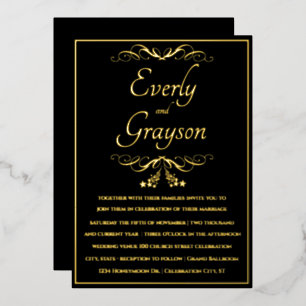 Elegant Veri Black and Gold Wedding   