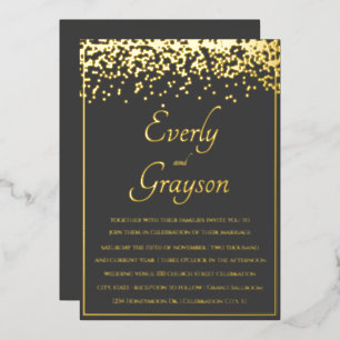 Elegant Veri Charcoal and Gold Wedding