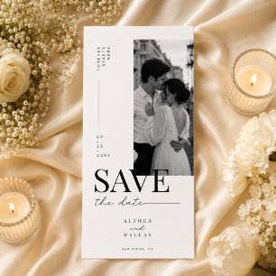 Elegant Vertical Film Strip Wedding Save The Date