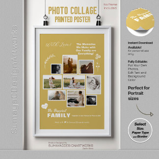 Elegant Vertical Photo Collage for Family Friends Poster