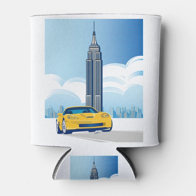 ELEGANT VETTE AUTOMOBILE ART CAN COOLER (Front)