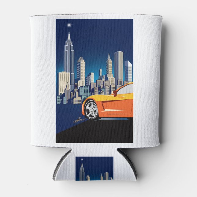 ELEGANT VETTE AUTOMOBILE ART CAN COOLER (Front)