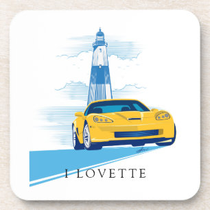 ELEGANT VETTE AUTOMOBILE ART COASTER
