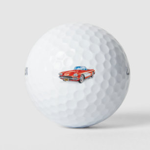 ELEGANT VETTE AUTOMOBILE ART GOLF BALLS