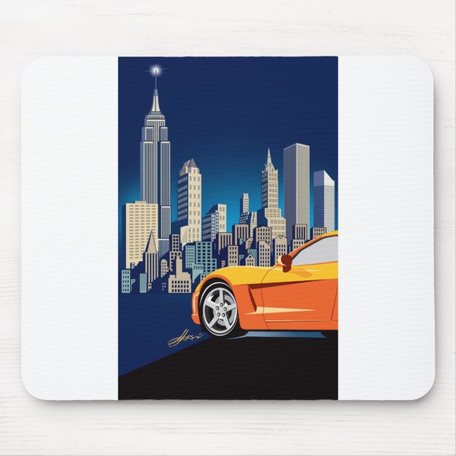 ELEGANT VETTE AUTOMOBILE ART MOUSE MAT (Front)