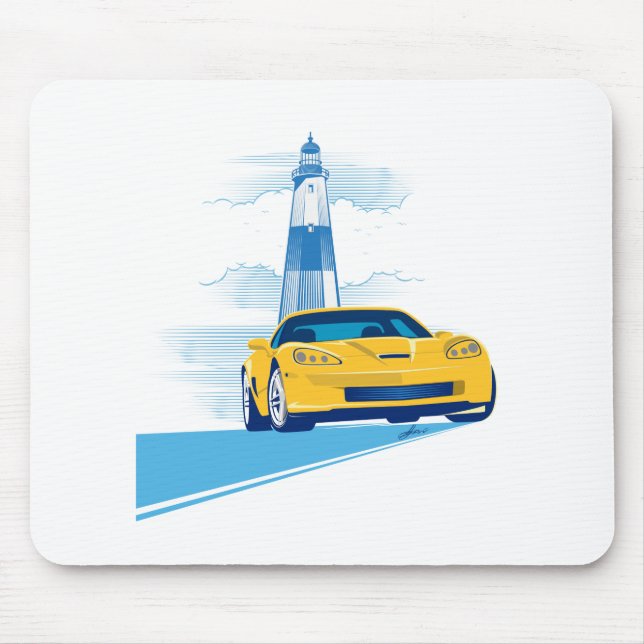 ELEGANT VETTE AUTOMOBILE ART MOUSE MAT (Front)