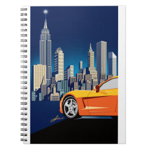 ELEGANT VETTE AUTOMOBILE ART NOTEBOOK