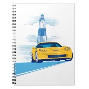 ELEGANT VETTE AUTOMOBILE ART NOTEBOOK