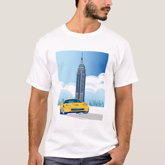 ELEGANT VETTE AUTOMOBILE ART T-Shirt (Front)