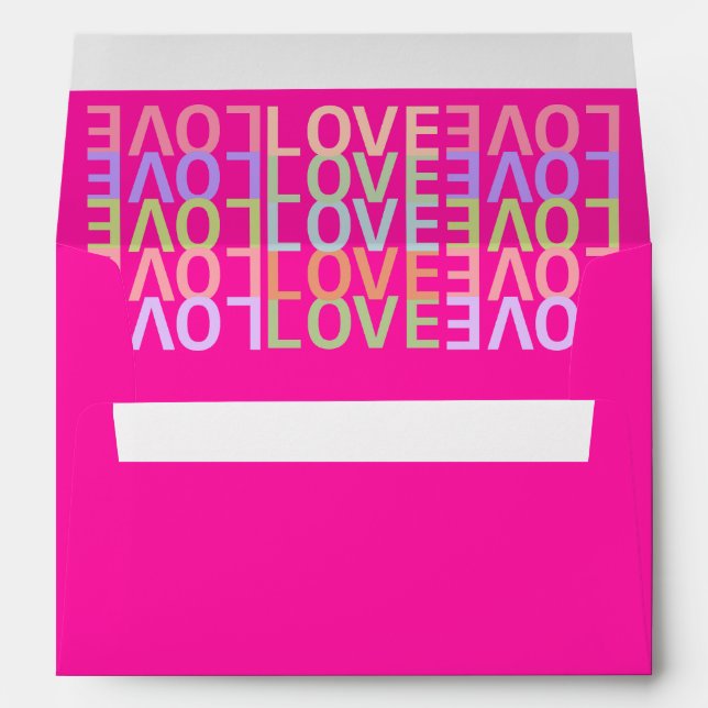 Elegant, Vibrant and Warm Forever "LOVE" Envelope (Back (Bottom))
