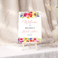 Elegant Vibrant Bridal Shower Welcome