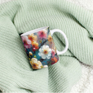 Elegant & Vibrant Floral Coffee Mug
