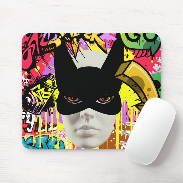 Elegant vibrant urban art Graffiti Spray paint  Mouse Mat (With Mouse)