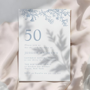 Elegant Victorian 50th Birthday  Invitation
