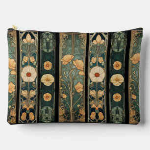 Elegant victorian art nouveau botanical accessory pouch
