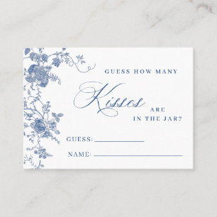 Elegant Victorian Blue Floral How Many Game Card