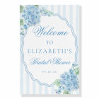 Elegant Victorian Blue Hydrangea Scalloped Welcome