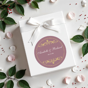 Elegant Victorian Classic Round Sticker