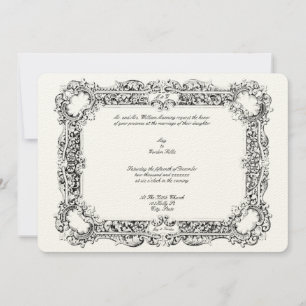Elegant Victorian Era 1834 Frame Border Invitation