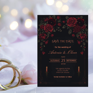 Elegant Victorian Gothic Romance  Save the Date