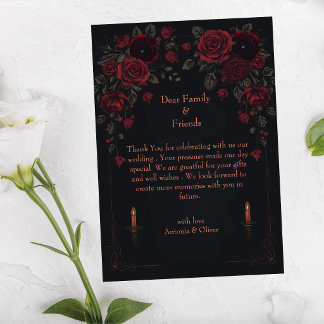Elegant Victorian Gothic Romance   Thank You Card