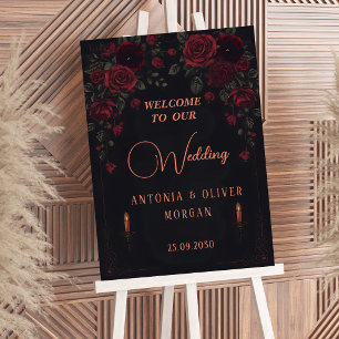 Elegant Victorian Gothic Romance Wedding Sign