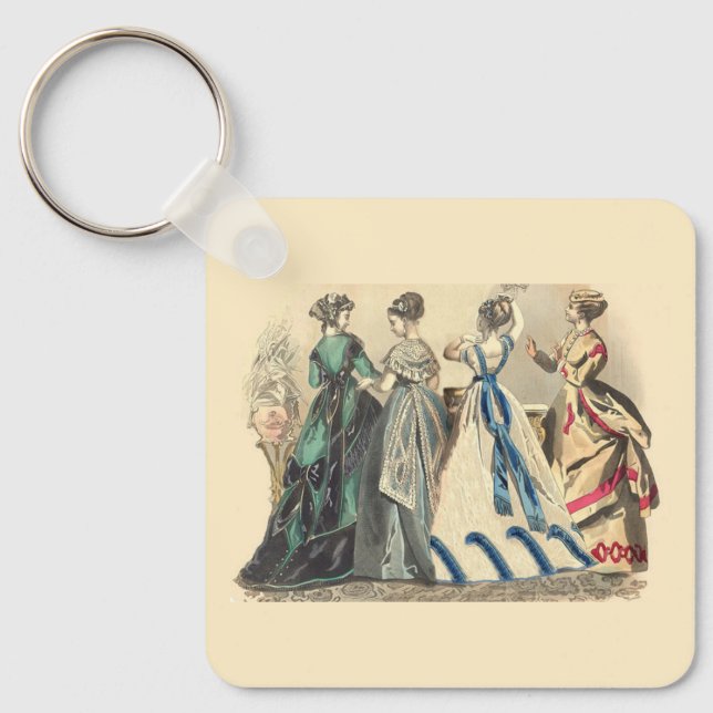 Elegant Victorian Ladies  Key Ring (Front)