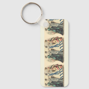 Elegant Victorian Ladies  Key Ring