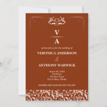 Elegant Victorian Orange Terracota Floral Wedding