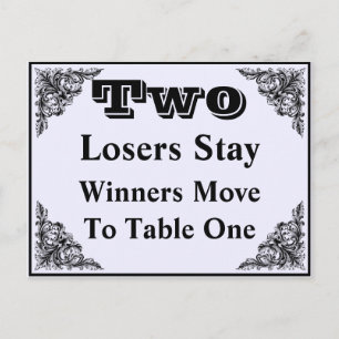 Elegant Victorian Ornament Bunco Table Card #2