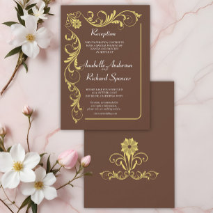 Elegant Victorian Reception Wedding  Invitation