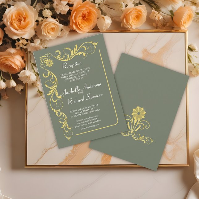 Elegant Victorian Reception Wedding  Invitation (Creator Uploaded)