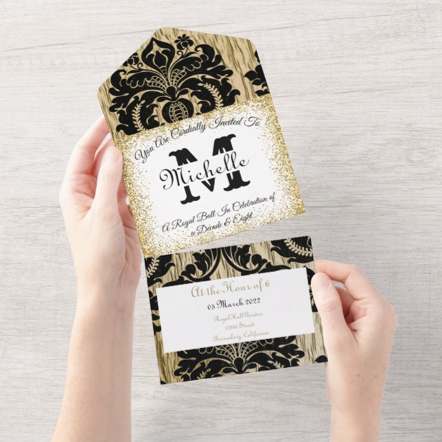 Elegant Victorian Royal 18th Birthday Invitation (Tearaway)