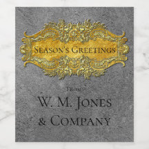 Elegant Victorian Style Pewter and Gold Your Text
