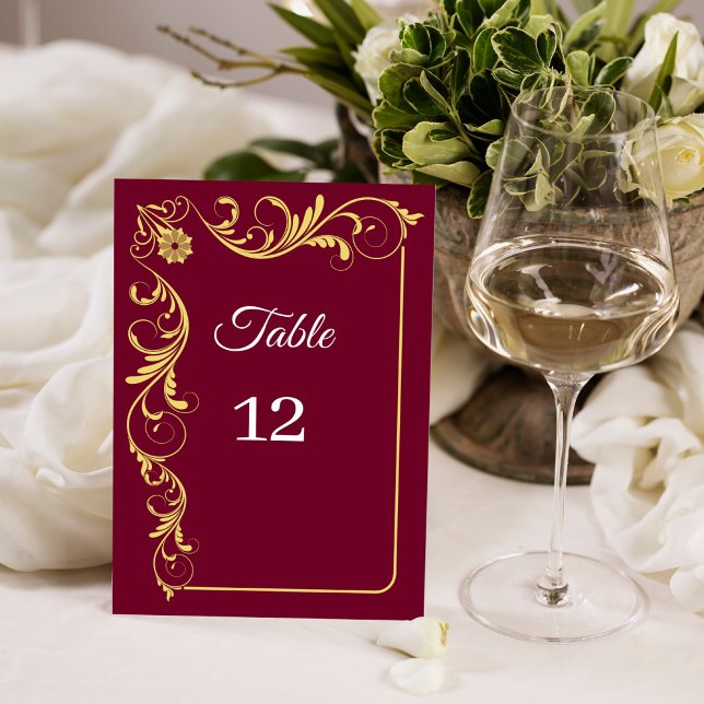 Elegant Victorian Table Card Number (Creator Uploaded)