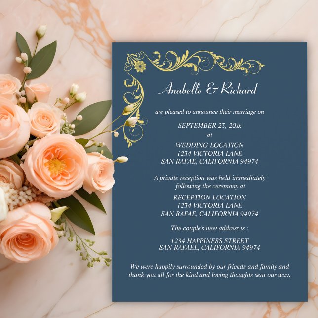 Elegant Victorian Wedding Announcement Postcard (Creator Uploaded)