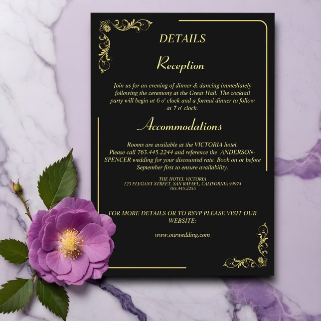 Elegant Victorian Wedding Details Enclosure Card (Creator Uploaded)