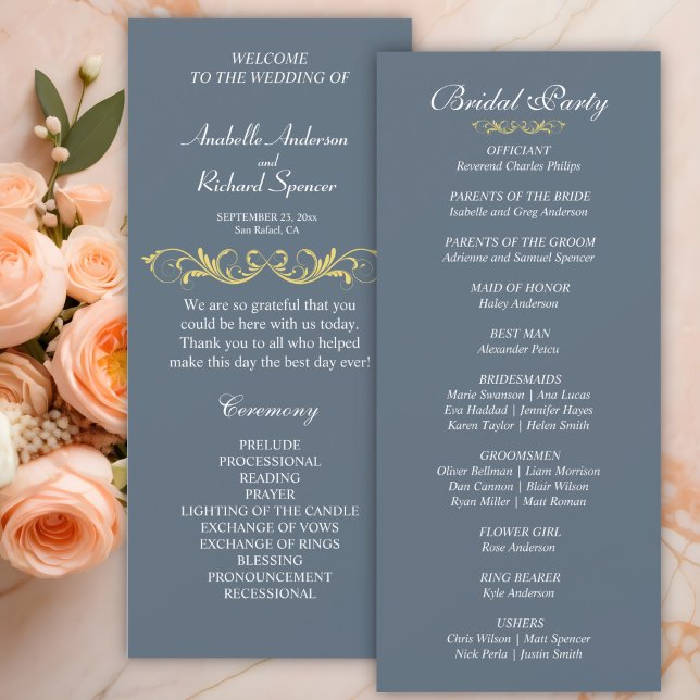 Elegant Victorian Wedding Program (Creator Uploaded)