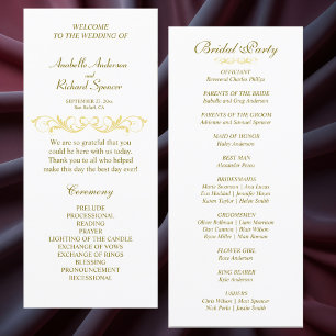 Elegant Victorian Wedding Program