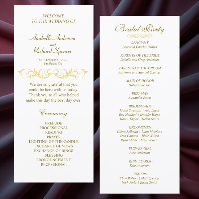 Elegant Victorian Wedding Program (Creator Uploaded)