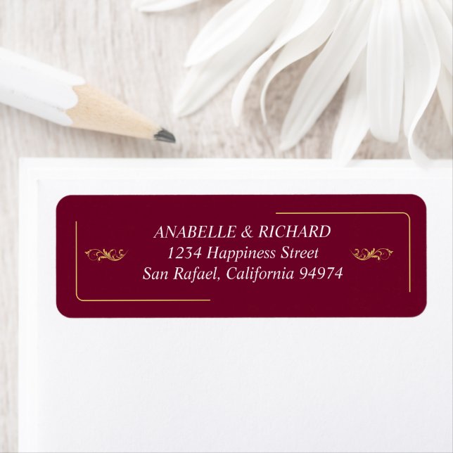 Elegant Victorian Wedding Return Address (Insitu)