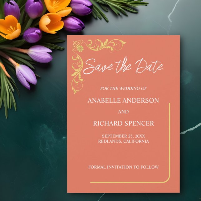 Elegant Victorian Wedding Save The Date (Creator Uploaded)