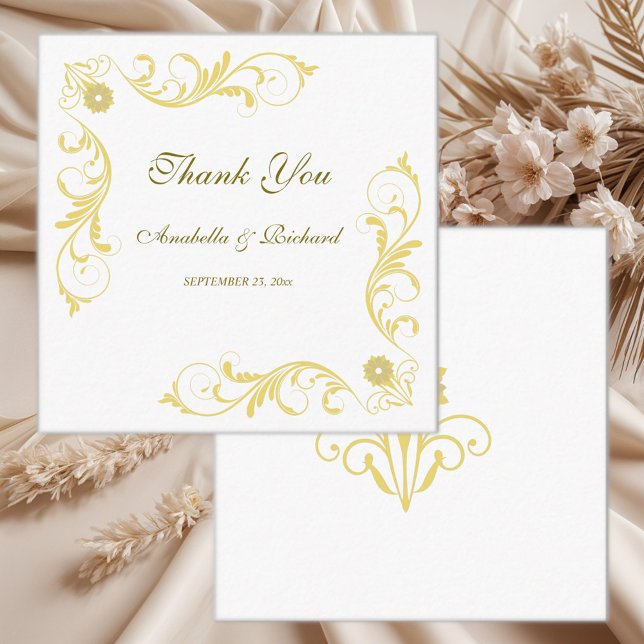 Elegant Victorian Wedding Thank You Enclosure Card (Creator Uploaded)