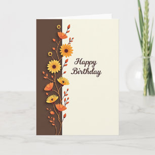 Elegant Vine Birthday Card