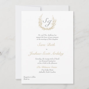 Elegant Vine Crest Formal Invitation